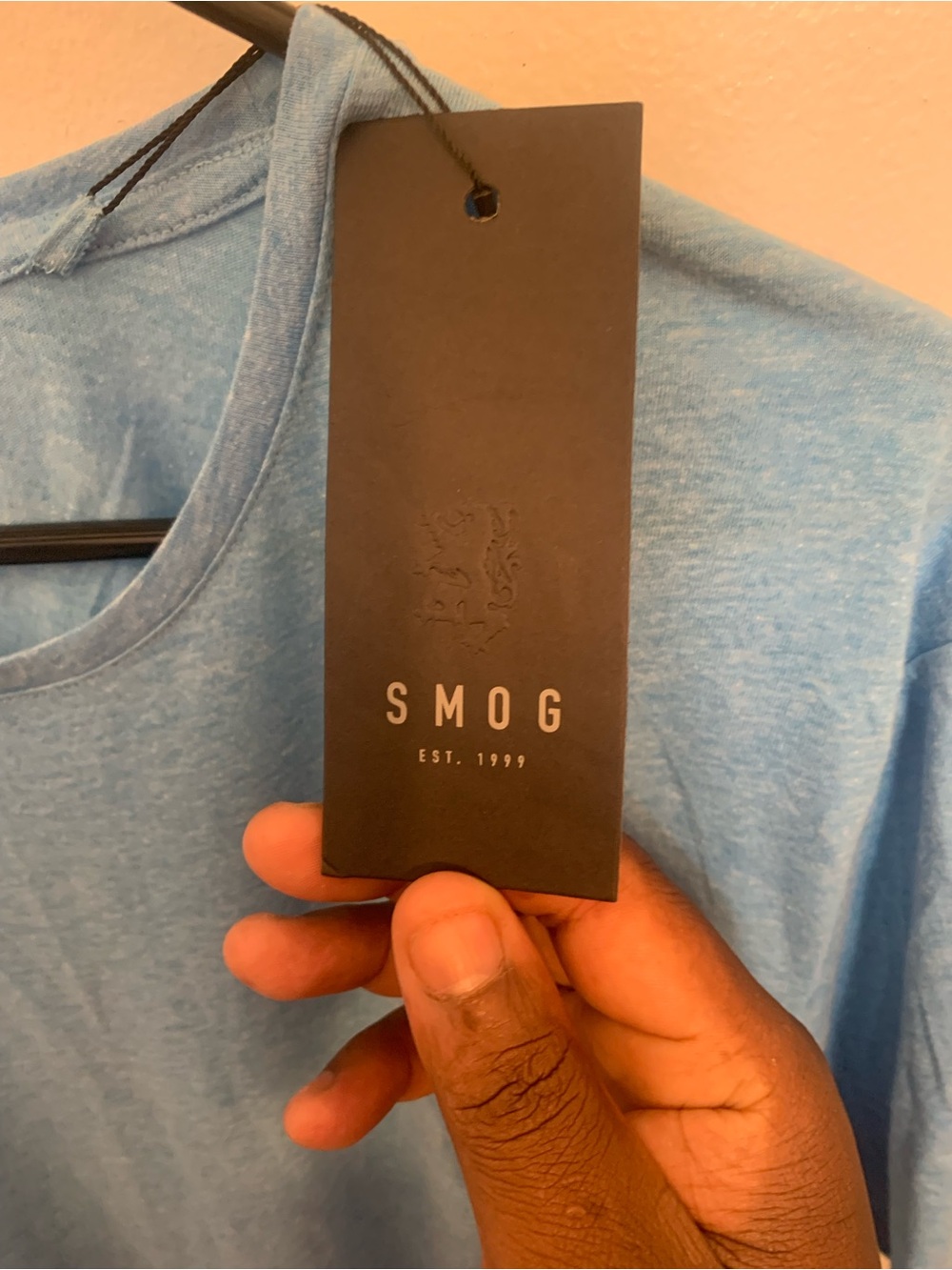 Men’s Light Blue Crew Neck T-Shirt - Picture 4 of 5